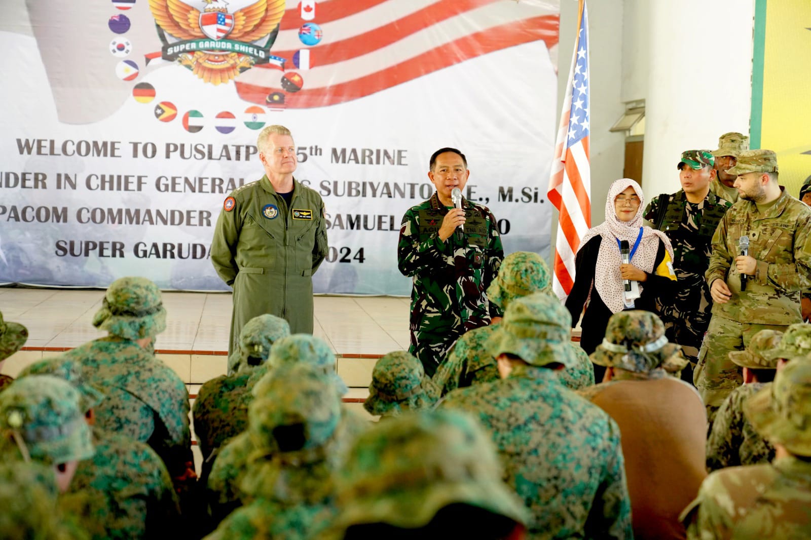 Panglima TNI tatap muka dengan pasukan multi nasional pada Latgabma SGS 2024