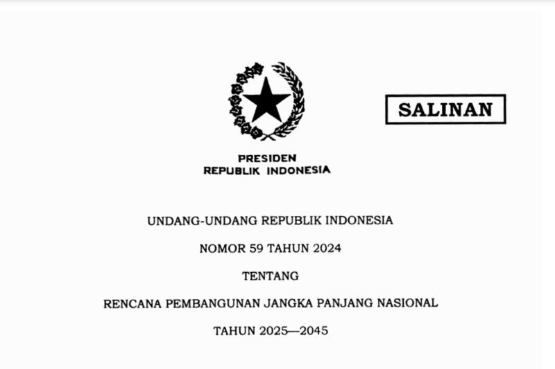 Presiden Jokowi telah tanda tangani UU RPJPN 2025-2045