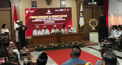 KPU Bali tetapkan nomor urut cagub dan cawagub Bali KPU Bali tetapkan nomor urut cagub dan cawagub Bali