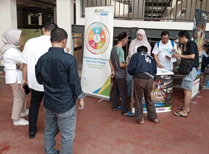 JKK dan JKM BPJS Ketenagakerjaan sosialisasi program perlindungan bagi pedagang Pasar Anyar JKK dan JKM BPJS Ketenagakerjaan sosialisasi program perlindungan bagi pedagang Pasar Anyar