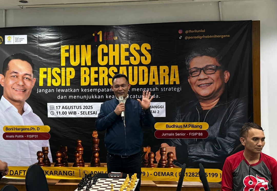 Gelar FUN Chess FISIP UI Bersaudara, Boni Hargens siap perkuat ILUNI jadi Advokasi Kebijakan Gelar FUN Chess FISIP UI Bersaudara, Boni Hargens siap perkuat ILUNI jadi Advokasi Kebijakan