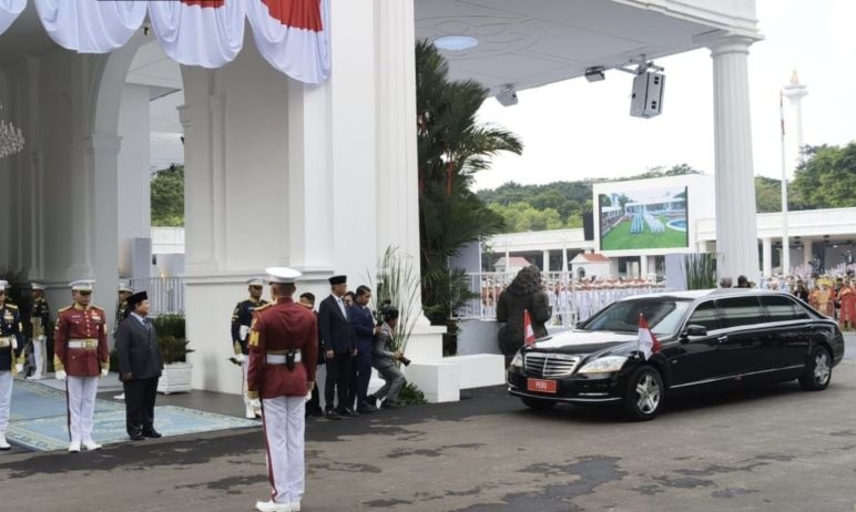 Prabowo sambut Presiden Peru Dina Boluarte di Istana Merdeka Prabowo sambut Presiden Peru Dina Boluarte di Istana Merdeka