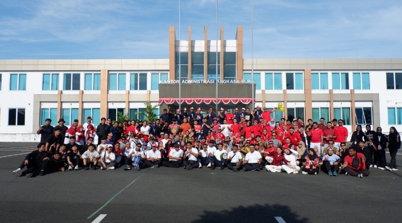  Bandara Internasional Syamsudin Noor gelorakan cinta Tanah Air di Hari Kemerdekaan RI  Bandara Internasional Syamsudin Noor gelorakan cinta Tanah Air di Hari Kemerdekaan RI