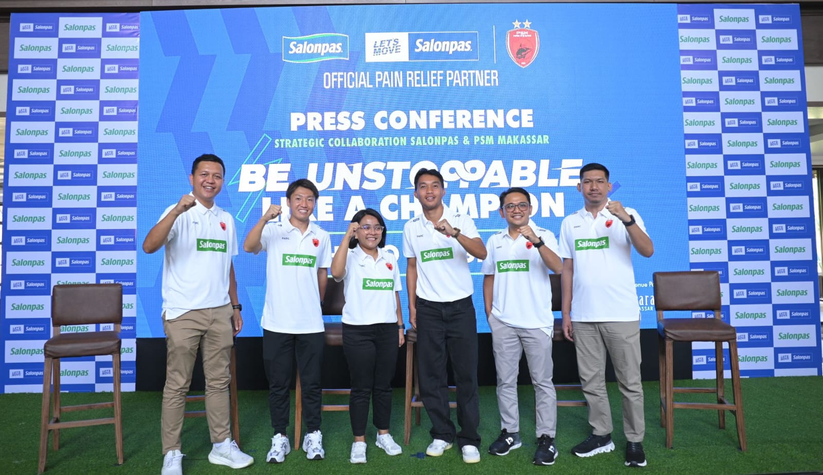 Salonpas dan PSM Makassar kolaborasi gaungkan semangat Be Unstoppable Like a Champion Salonpas dan PSM Makassar kolaborasi gaungkan semangat Be Unstoppable Like a Champion