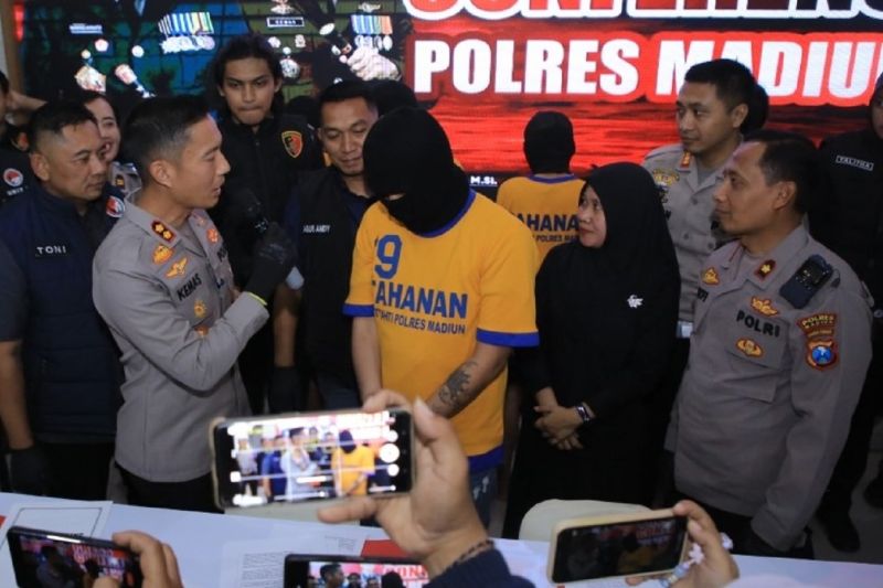 Polres Madiun ancam hukum 4 tahun ke residivis penipuan motor 24 kali