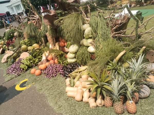 Aneka sayur dan buah hiasi halaman Istana pada peringatan HUT ke-80 RI Aneka sayur dan buah hiasi halaman Istana pada peringatan HUT ke-80 RI