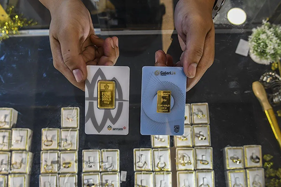 Harga tiga produk emas di Pegadaian hari ini kompak stabil