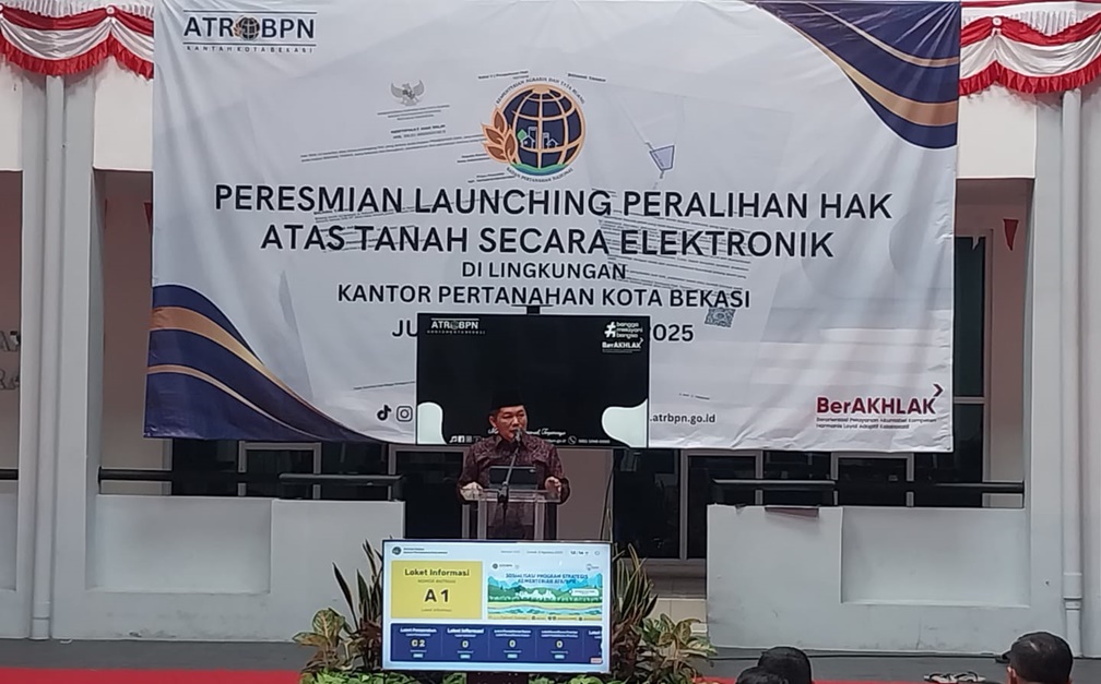 Kantor Pertanahan Kota Bekasi resmikan peralihan hak tanah secara elektronik