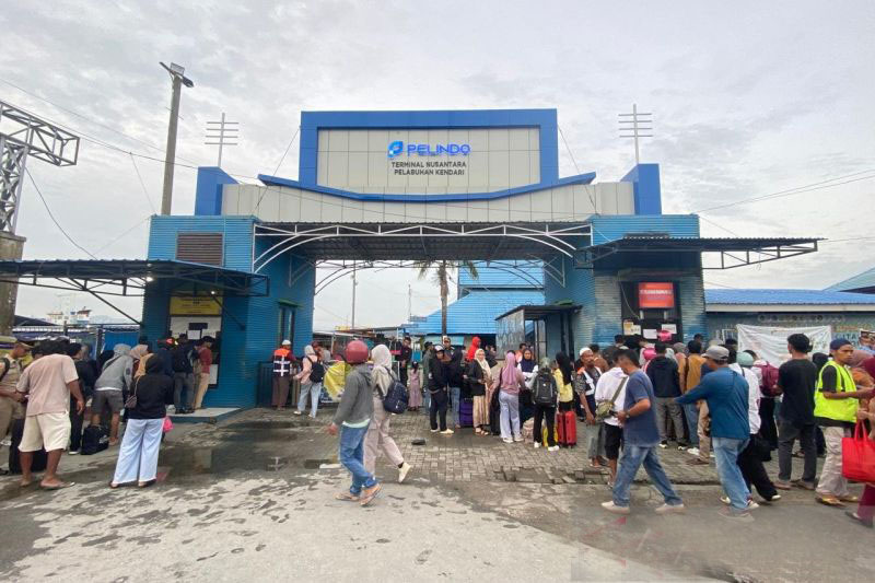 KSOP: Arus mudik lebaran di Kendari capai 35 ribu penumpang kapal laut