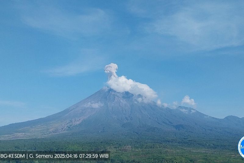 Gunung Semeru erupsi disertai letusan setinggi 1.000 meter