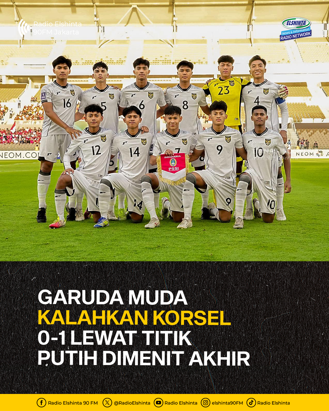 Garuda Muda kalahkan Korsel 1-0 lewat titik putih di menit akhir