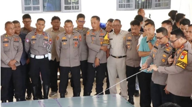 Polres Banjarbaru kerahkan 424 personel jaga TPS saat PSU Polres Banjarbaru kerahkan 424 personel jaga TPS saat PSU