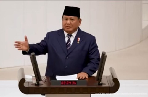 Prabowo suarakan dukungan ke Palestina di Parlemen Turki