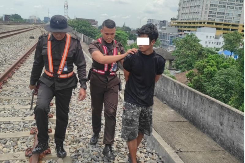 KAI Sumut tangkap pencuri kabel sinyal dan telekomunikasi kereta api