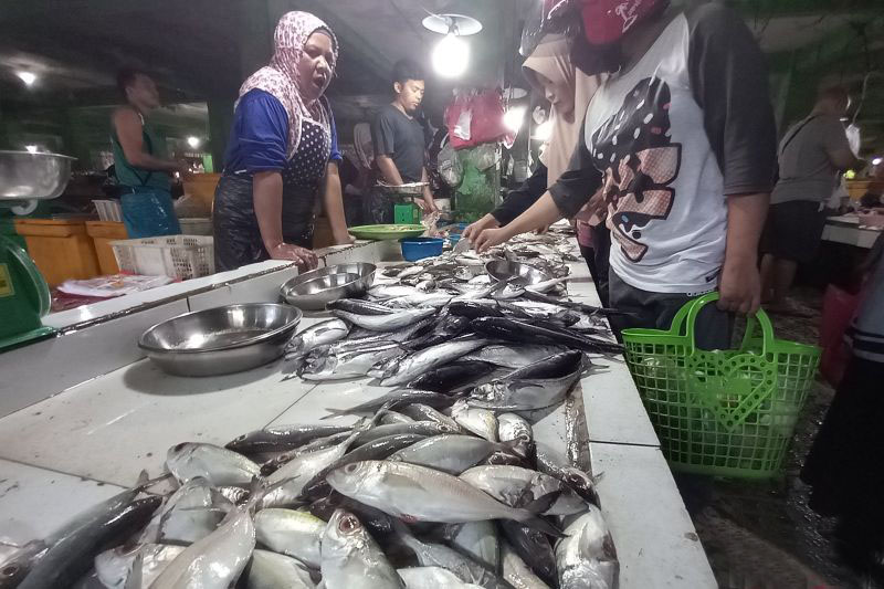 Pasokan ikan segar di Pasar Pangkalpinang kurang