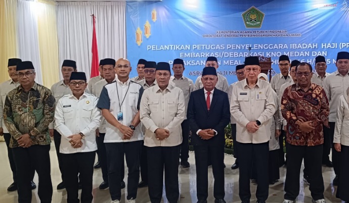 Wagub Sumut lantik PPIH Embarkasi Medan Wagub Sumut lantik PPIH Embarkasi Medan