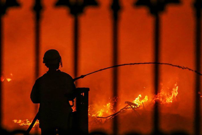 Kantor BPJS di Cempaka Putih terbakar