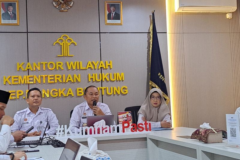 Kemenkum Babel fasilitasi harmonisasi 40 hukum daerah Kemenkum Babel fasilitasi harmonisasi 40 hukum daerah