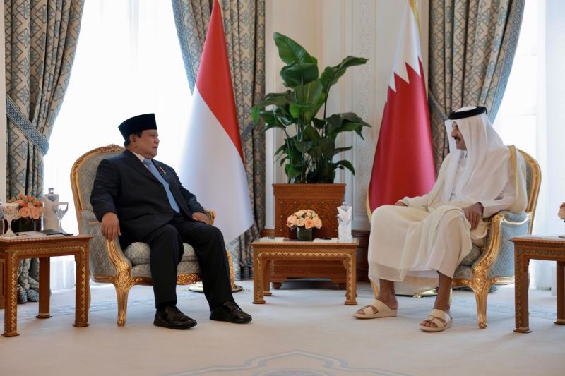 Prabowo-Emir Qatar bahas kerja sama strategis di Doha