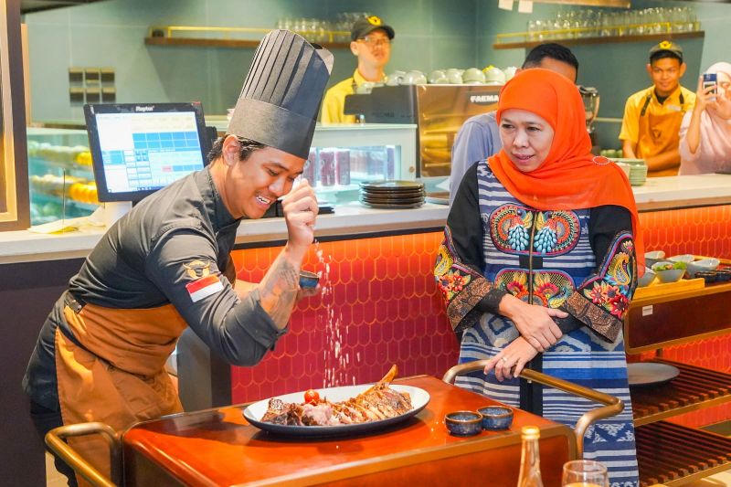 Khofifah: Menate Steak & Seafood perkaya kuliner halal Surabaya Khofifah: Menate Steak & Seafood perkaya kuliner halal Surabaya