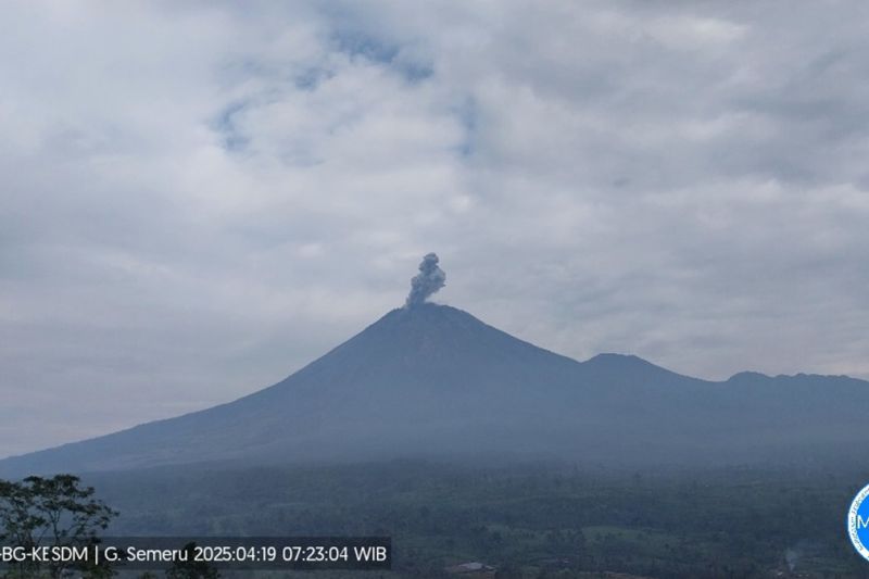 Petugas catat Gunung Semeru erupsi empat kali