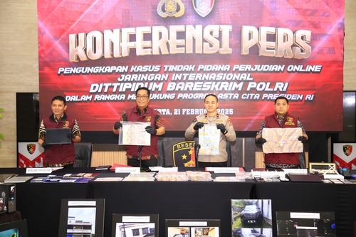 Bareskrim bongkar jaringan judol internasional