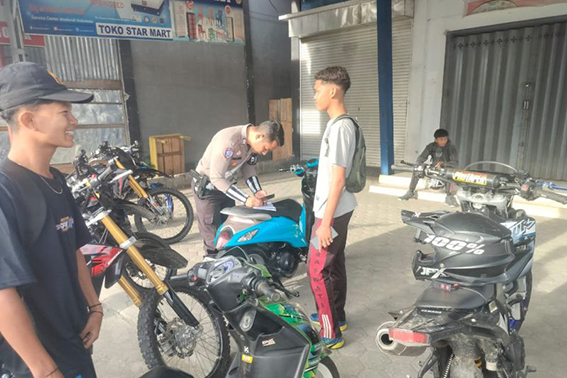 Satlantas Polres Parimo amankan puluhan kendaraan berknalpot brong