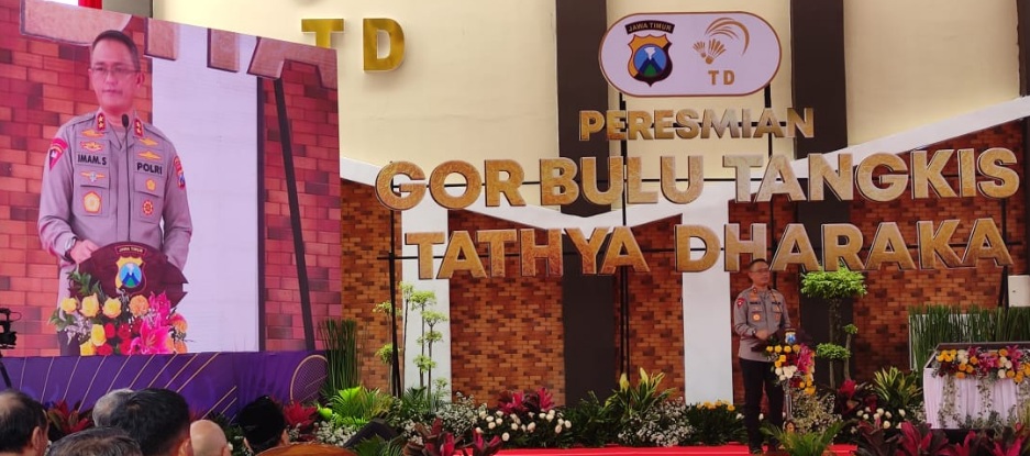 Cetak atlet berpotensi, GOR Bulutangkis Tathya Dharaka Polres Kediri Kota diresmikan Cetak atlet berpotensi, GOR Bulutangkis Tathya Dharaka Polres Kediri Kota diresmikan