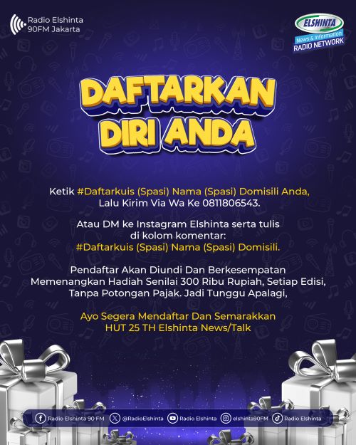 Kuis Semarak 25 tahun Elshinta News and Talk rebut hadiahnya