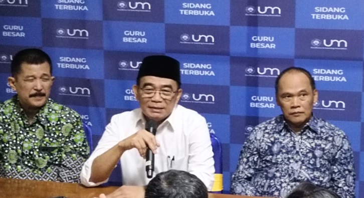 Dikukuhkan sebagai Guru Besar UM, Muhajir Effendi siap mengajar Dikukuhkan sebagai Guru Besar UM, Muhajir Effendi siap mengajar