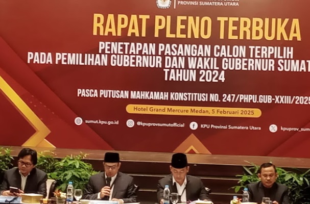 Sah! KPU Sumut tetapkan Bobby dan Surya, Gubernur dan Wakil Gubernur Sumut Sah! KPU Sumut tetapkan Bobby dan Surya, Gubernur dan Wakil Gubernur Sumut