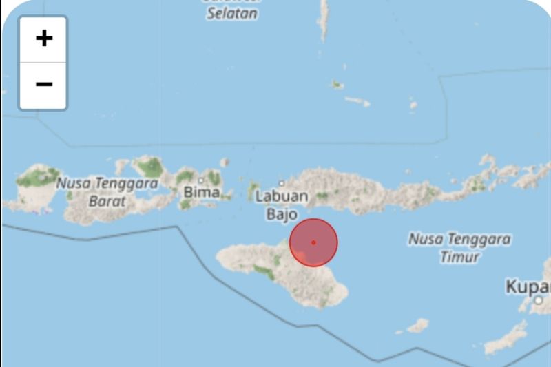 Gempa bermagnitudo 5,3 guncang Waingapu, NTT Gempa bermagnitudo 5,3 guncang Waingapu, NTT