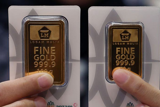Harga emas Jumat turun tipis Rp1.000 ke angka Rp1,707 juta per gram
