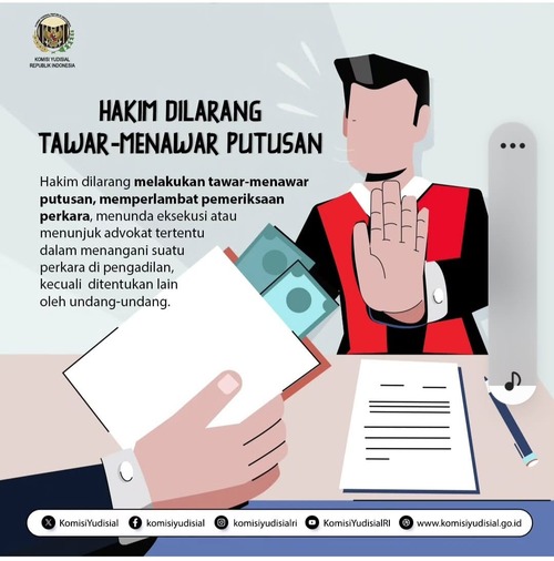 KY silahkan publik lapor dugaan pelanggaran kode etik hakim
