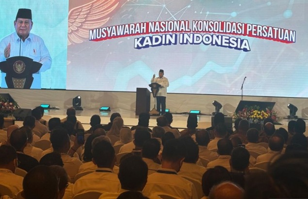 Prabowo senang Munas Kadin lancar ungkap pentingnya kerukunan Prabowo senang Munas Kadin lancar ungkap pentingnya kerukunan