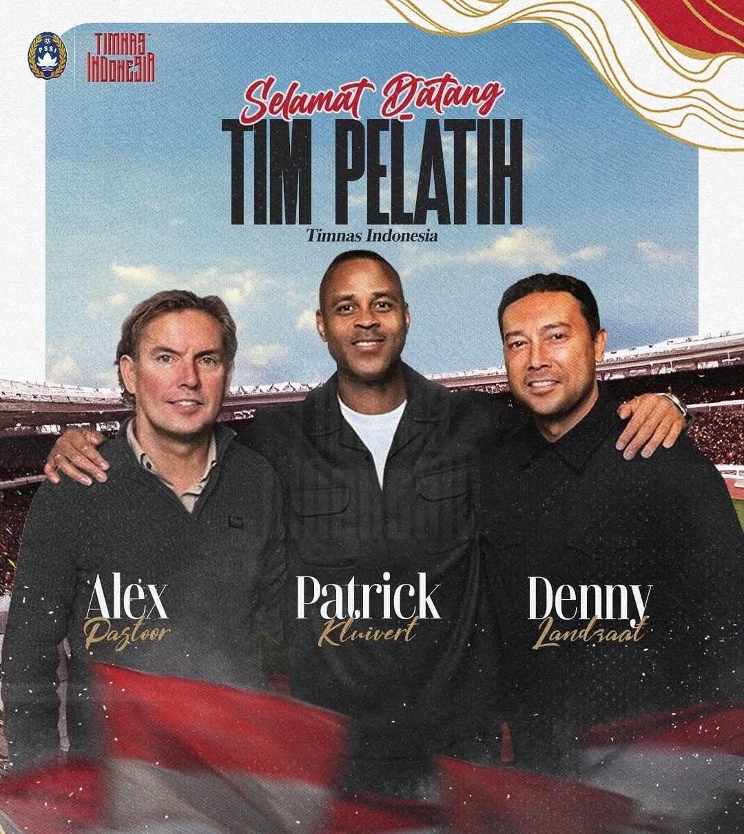 Patrick Kluivert tiba di Jakarta bersama salah satu asistennya, Denny Landzaat Patrick Kluivert tiba di Jakarta bersama salah satu asistennya, Denny Landzaat