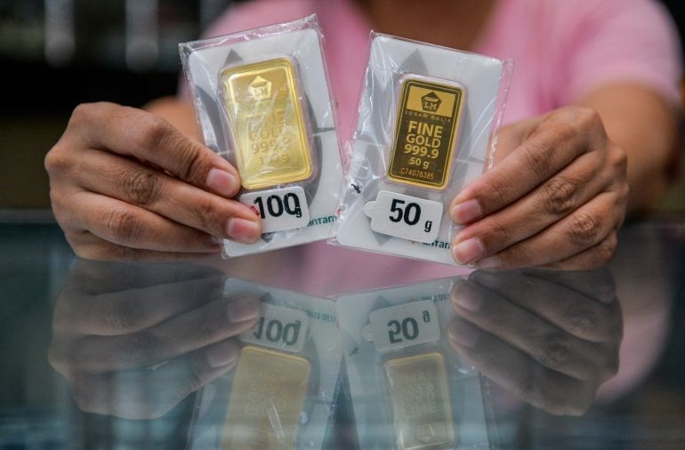 Harga emas Antam Selasa turun Rp8.000 menjadi Rp1,560 juta per gram Harga emas Antam Selasa turun Rp8.000 menjadi Rp1,560 juta per gram
