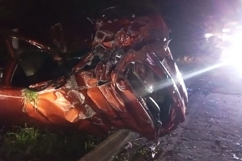 Truk bermuatan sapi laka beruntun di Pelabuhan Bakauheni