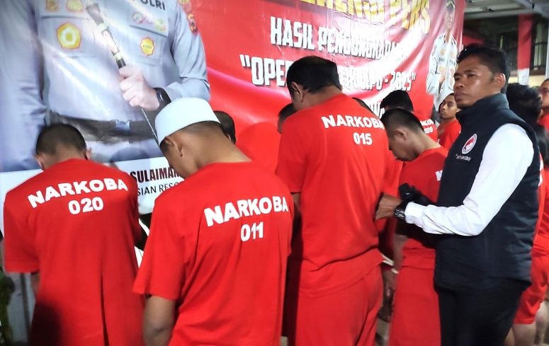 Polres Gowa tangkap 48 orang tersangka narkoba pada Operasi Antik Lipu