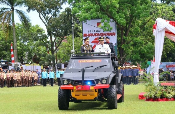 Polda Sulut gelar upacara peringatan Hari Bhayangkara ke-79 di kantor gubernur Polda Sulut gelar upacara peringatan Hari Bhayangkara ke-79 di kantor gubernur