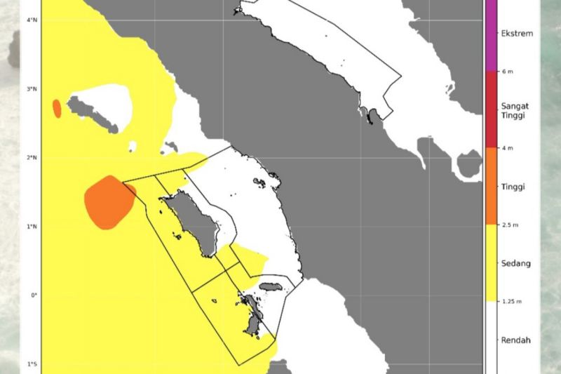 Waspadai gelombang tinggi di perairan Sumatera Utara Waspadai gelombang tinggi di perairan Sumatera Utara