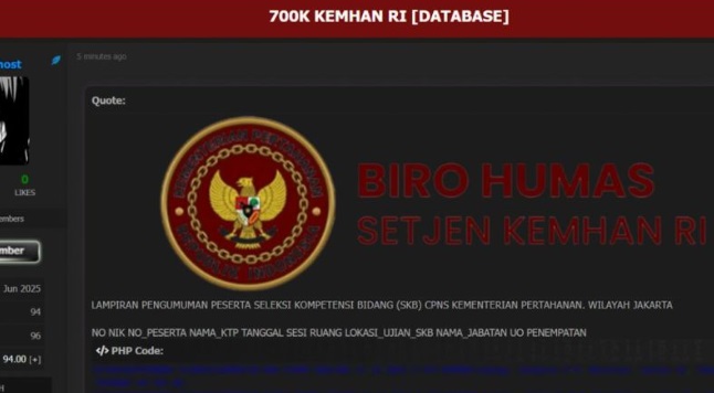 Kemhan investigasi kasus peretasan website resmi ulah hacker Kemhan investigasi kasus peretasan website resmi ulah hacker