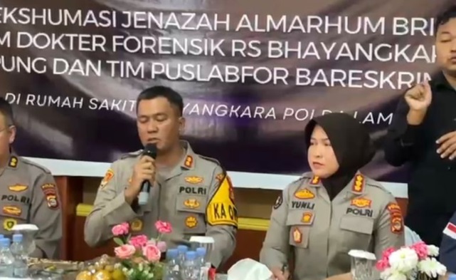 Polda Lampung paparkan hasil ekshumasi Brigpol EA Polda Lampung paparkan hasil ekshumasi Brigpol EA