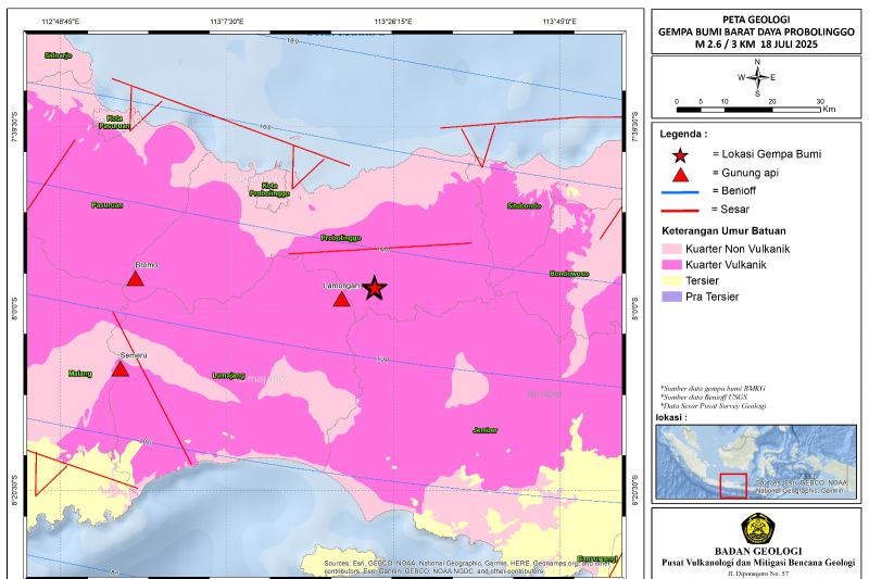PVMBG analisis geologi gempa bumi merusak di barat daya Probolinggo PVMBG analisis geologi gempa bumi merusak di barat daya Probolinggo