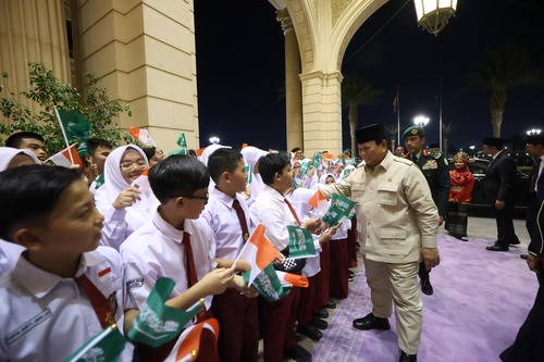 Prabowo disambut pelajar dan diaspora Indonesia di Jeddah