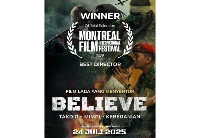 Film Believe raih juara kategori Best Director di Festival Film Internasional Montreal 2025 Film Believe raih juara kategori Best Director di Festival Film Internasional Montreal 2025