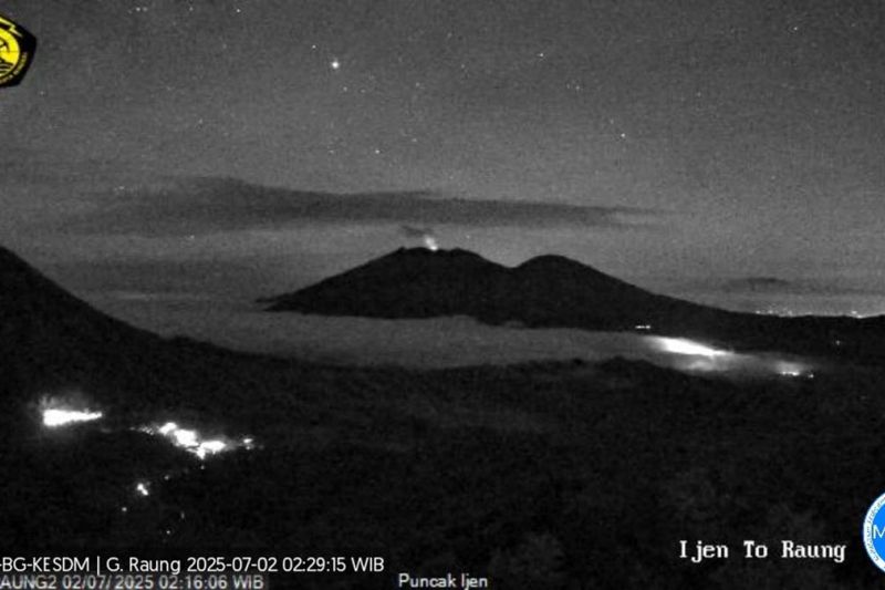 Gunung Raung kembali erupsi dengan letusan setinggi 500 meter Gunung Raung kembali erupsi dengan letusan setinggi 500 meter
