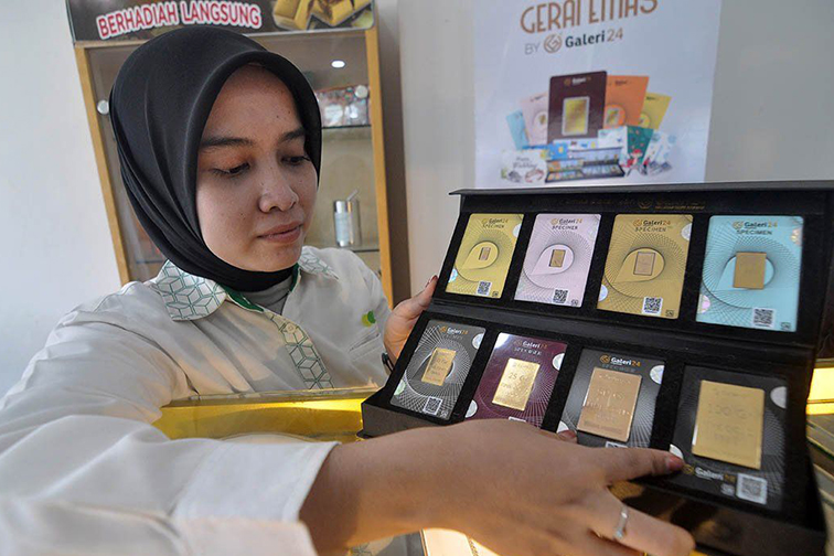 Harga jual emas di Pegadaian kompak melonjak lagi Harga jual emas di Pegadaian kompak melonjak lagi