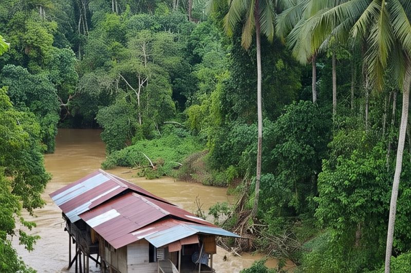 Banjir di Jeneponto hampir hanyutkan rumah panggung Banjir di Jeneponto hampir hanyutkan rumah panggung