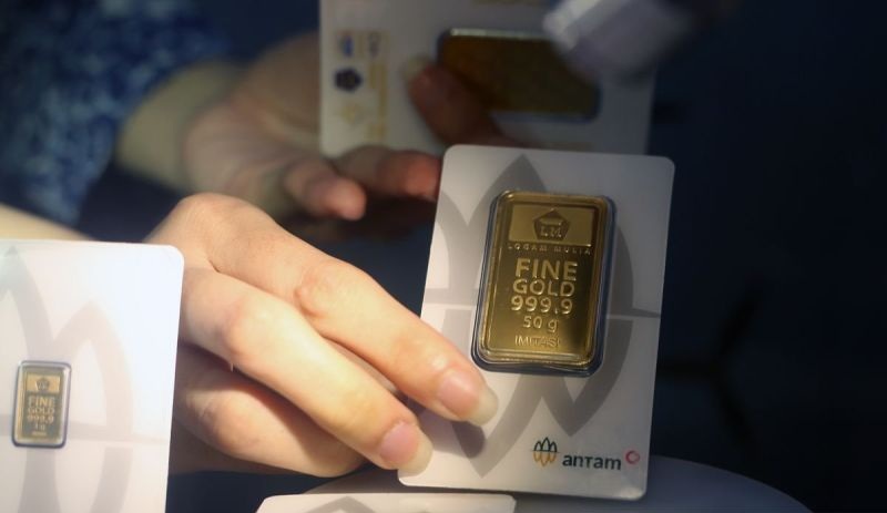Harga emas Antam hari ini melonjak ke angka Rp1,919 juta/gram Harga emas Antam hari ini melonjak ke angka Rp1,919 juta/gram